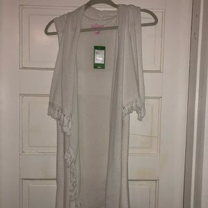 BNWT Lilly Pulitzer Abbott vest sz large in white